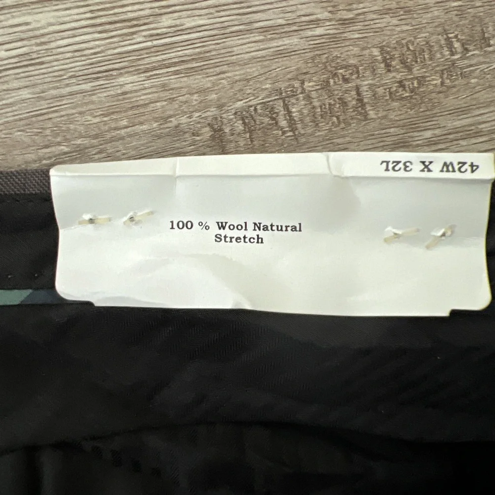 NWT Lauren Ralph Lauren Dress Pants Mens 42x32 Charcoal Gray 100% Wool